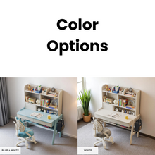 Load image into Gallery viewer, Solid Wood Adjustable Height Kids Desk with Storage - Mr Nanyang