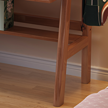 Load image into Gallery viewer, Solid Wood Study Table with Integrated Bookshelf Hutch
