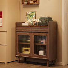 Load image into Gallery viewer, Scandinavian Solid Wood Compact Sideboard Cabinet