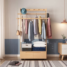 Load image into Gallery viewer, Mobile Clothes Rack with Storage Drawers
