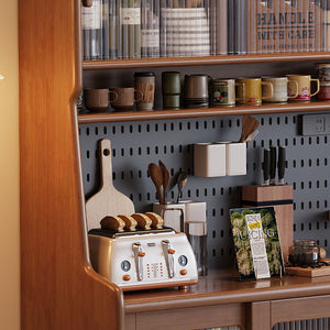 Scandinavian Solid Wood Compact Sideboard Cabinet