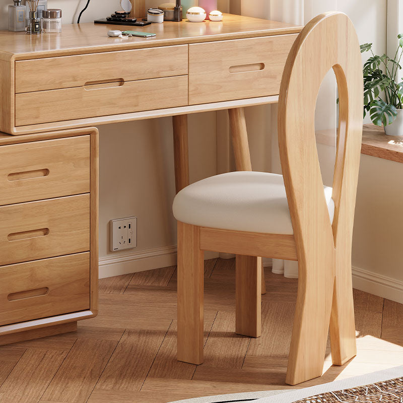 Premium Solid Wood Vanity Stool