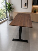 Load image into Gallery viewer, Walnut Finish solid rubberwood adjustable study table