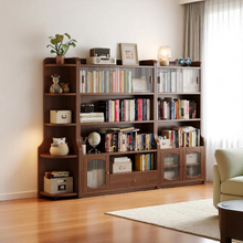 Load image into Gallery viewer, Modular Wood Bookshelf - 3-Piece Glass Door System - Mr Nanyang