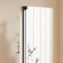 Load image into Gallery viewer, Standing Mirror Clothes Rack - Rotating Solid Wood Design with Hooks