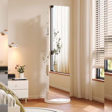 Load image into Gallery viewer, Standing Mirror Clothes Rack - Rotating Solid Wood Design with Hooks