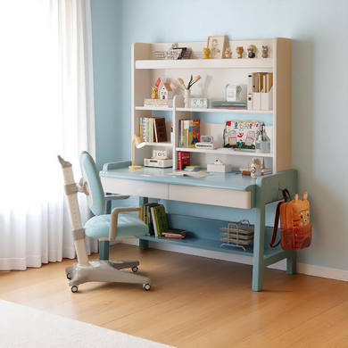Children's Study Table with Integrated Bookshelf - Mr Nanyang