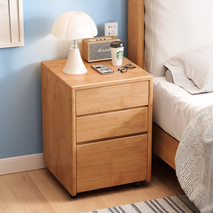 Triple-Tier Wooden Storage - Wheeled Cabinet System - Mr Nanyang