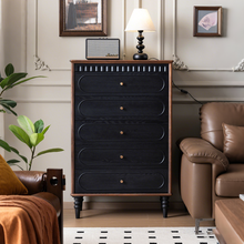 Load image into Gallery viewer, Tallboy Chest of Drawers Singapore – 5-Drawer Solid Wood Vertical Dresser