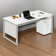 Sleek Study Table with Drawer Pedestal - Mr Nanyang