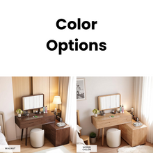 Load image into Gallery viewer, Wooden Vanity Table Set with LED Mirror - Multi-Functional - Mr Nanyang