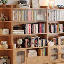 Load image into Gallery viewer, Modular Wood Bookshelf - 3-Piece Glass Door System - Mr Nanyang