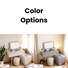 Load image into Gallery viewer, Wooden Vanity Table Set with LED Mirror - Multi-Functional - Mr Nanyang