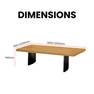 Timber Axis Solid Wood Table - Mr Nanyang