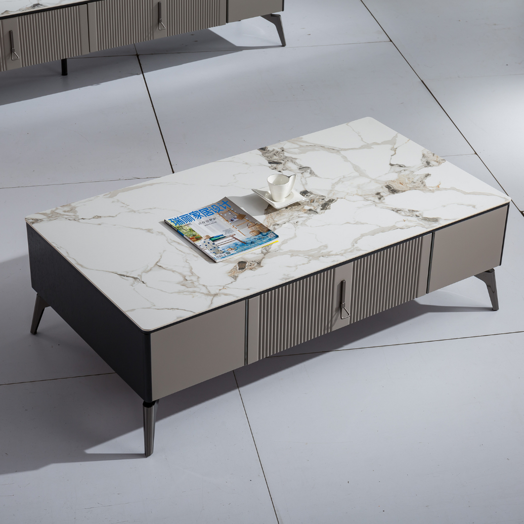Contemporary Charm Sintered Stone Coffee Table - Mr Nanyang