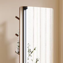 Load image into Gallery viewer, Standing_Mirror_Clothes_Rack_SolidWood_Design_with_Hooks