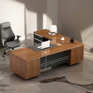 Stylish Modern L-Shaped Desk for Office - Mr Nanyang