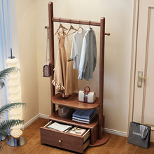 Load image into Gallery viewer, Compact_Solid_Wood_Clothes_Rack with_Storage_Drawer
