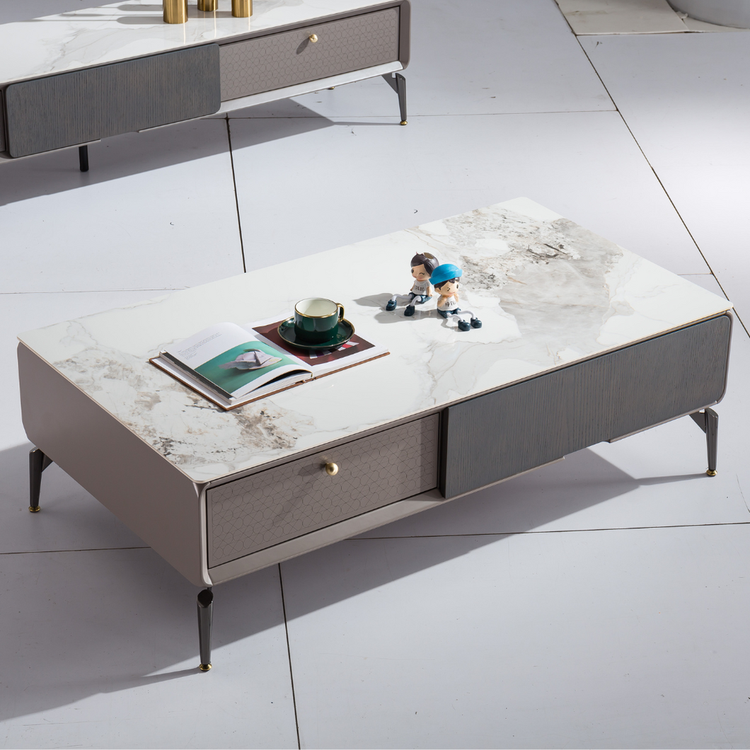 Stylish Sintered Stone Coffee Table Cabinet - Mr Nanyang