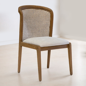 Irma Solid Teak Rattan Dining Chair - Mr Nanyang