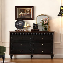 Load image into Gallery viewer, Wide Dresser Singapore – 6-Drawer Solid Wood Double Chest for Master Bedrooms