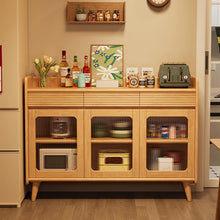 Load image into Gallery viewer, Scandinavian Solid Wood Compact Sideboard Cabinet