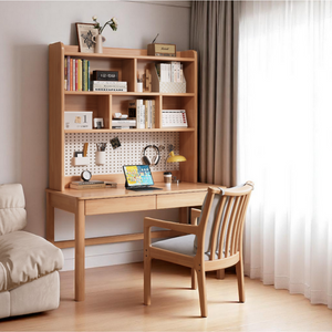 Lexington Premium Ergonomic Rubber Wood Chair with Cotton Linen Cushions
