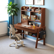 Load image into Gallery viewer, Solid Wood Adjustable Height Kids Desk with Storage - Mr Nanyang