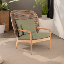 Load image into Gallery viewer, Glossel Patio Natural Rattan Lounge Chair - Mr Nanyang