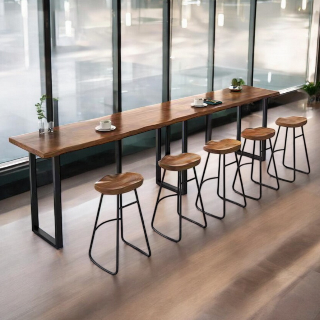 Solid Wood Bar Table: Bar Stool - Mr Nanyang