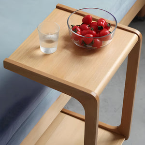 Beechwood Mobile Side Table for Bed - Mr Nanyang