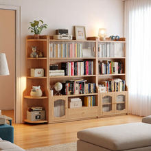 Load image into Gallery viewer, Modular Wood Bookshelf - 3-Piece Glass Door System - Mr Nanyang