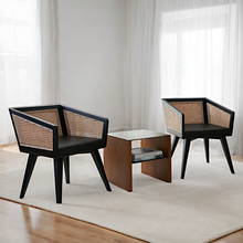 Load image into Gallery viewer, Jay Solid Teak Rattan Dining Armchair - Mr Nanyang