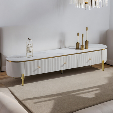 Elegant Sintered Stone TV Console - Mr Nanyang