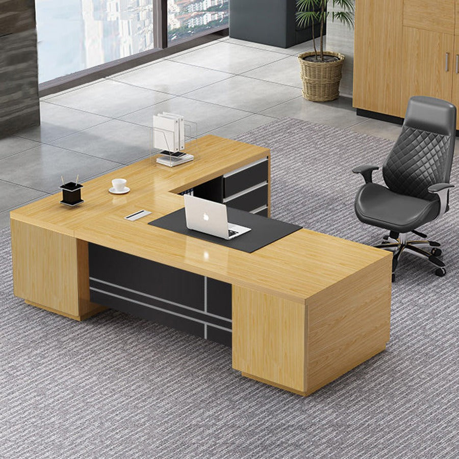 Stylish Modern L-Shaped Desk for Office - Mr Nanyang