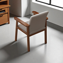 Load image into Gallery viewer, Ergonomic Wooden Accent Chair with Arms