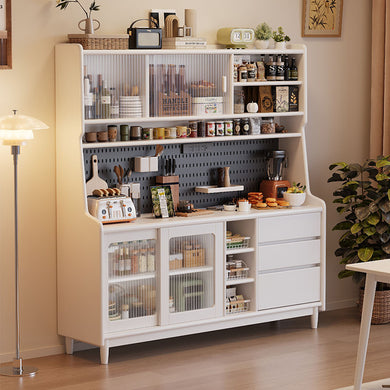 Scandinavian Solid Wood Compact Sideboard Cabinet