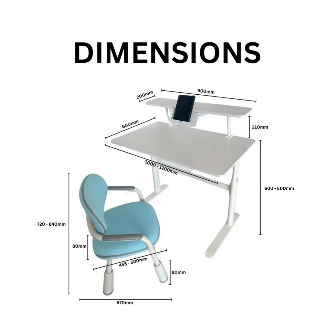 Multi Level Adjustable Study Table Adjustable Study Table Set for Kids - Mr Nanyang