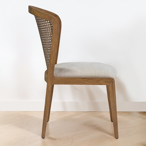 Irma Solid Teak Rattan Dining Chair - Mr Nanyang