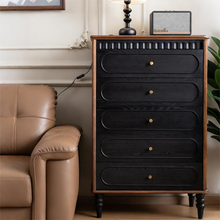 Load image into Gallery viewer, Tallboy Chest of Drawers Singapore – 5-Drawer Solid Wood Vertical Dresser