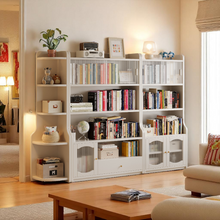Load image into Gallery viewer, Modular Wood Bookshelf - 3-Piece Glass Door System - Mr Nanyang