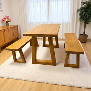 Retro Solid Wood Table - Mr Nanyang