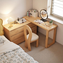Load image into Gallery viewer, L-Shaped Solid Wood Dressing Table Corner Vanity with 6 Drawers - Mr Nanyang