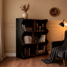 Load image into Gallery viewer, Solid Wood Bookcase Singapore – Vintage French 4-Tier Open Display Shelf