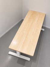 Load image into Gallery viewer, Solid rubberwood adjustable study table raised to standing height