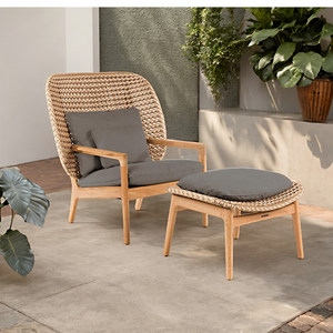 Glossel Patio Natural Rattan Lounge Chair - Mr Nanyang