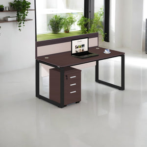 Elegant Study Table with Drawer Pedestal - Mr Nanyang