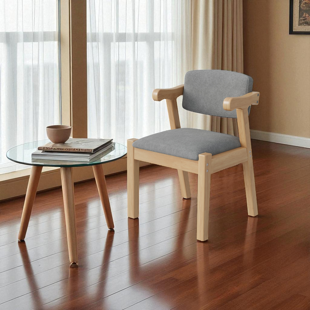 Z-Cushion Rubberwood Chair
