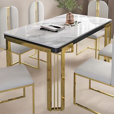 GlassGold Fusion Dining Table - Mr Nanyang