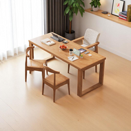 Nordic Minimalist Solid Wood Study Table for 2+ - Mr Nanyang